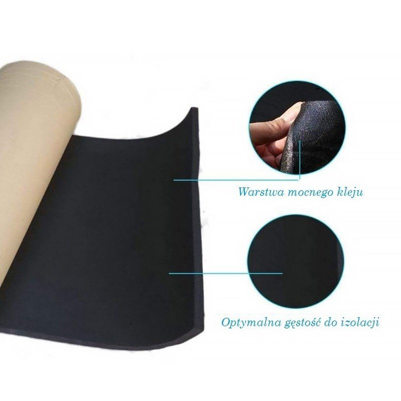 Samolepicí gumová pěna ABM. Akustická izolace 13mm, 0.5m2 ABM Insulation Samolepicí gumová pěna ABM. Akustická izolace 13mm, 0.5m2 Izolační pryžové pěny abm gumová pěna ABM Insulation